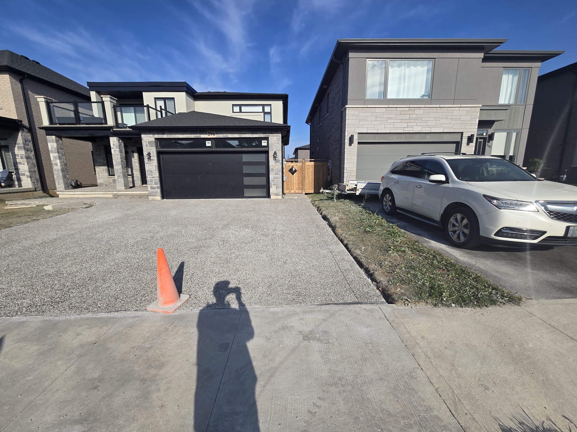 Exposed aggregate driveway