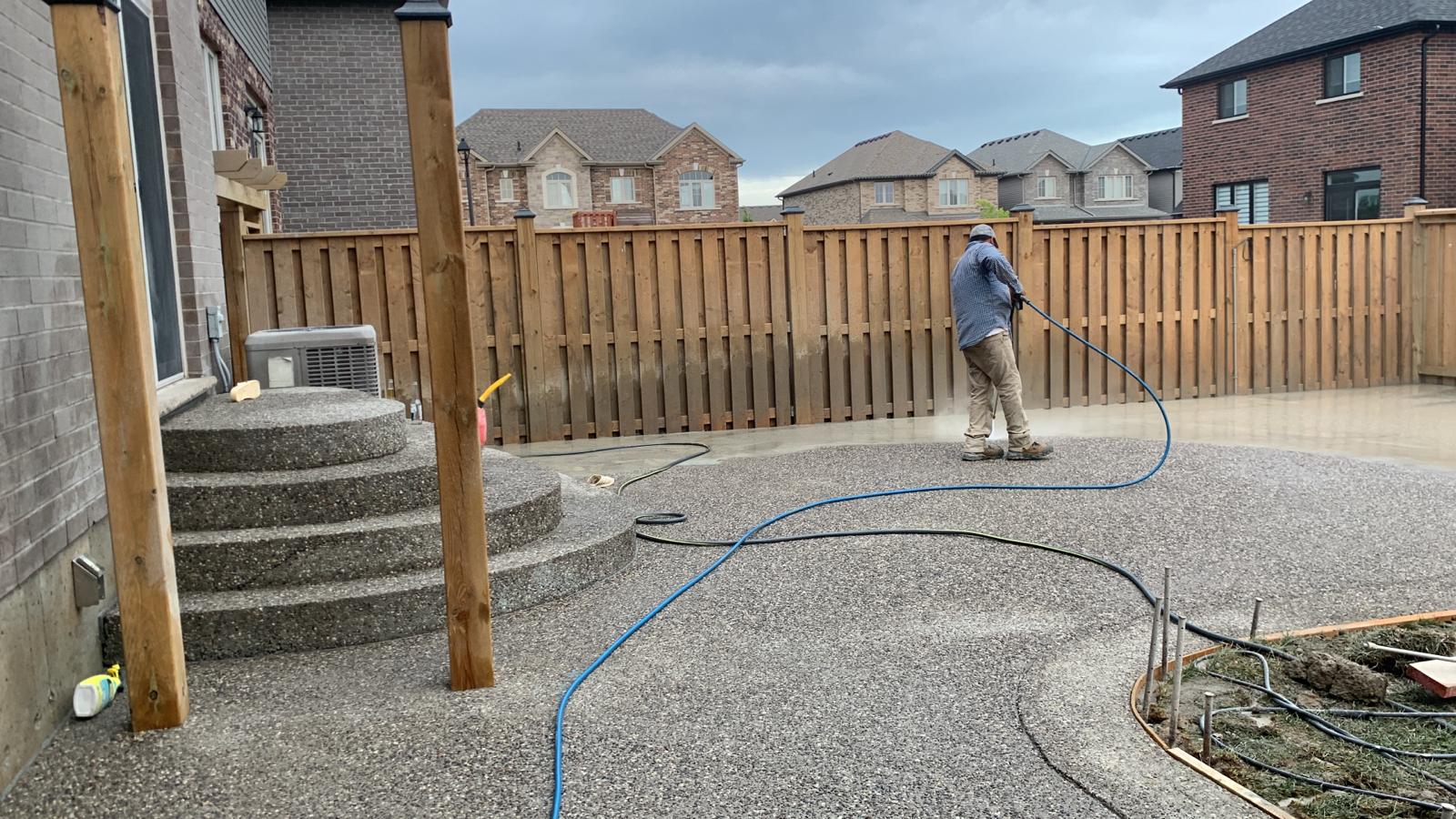 Concrete pressure washing Hamilton Ontario