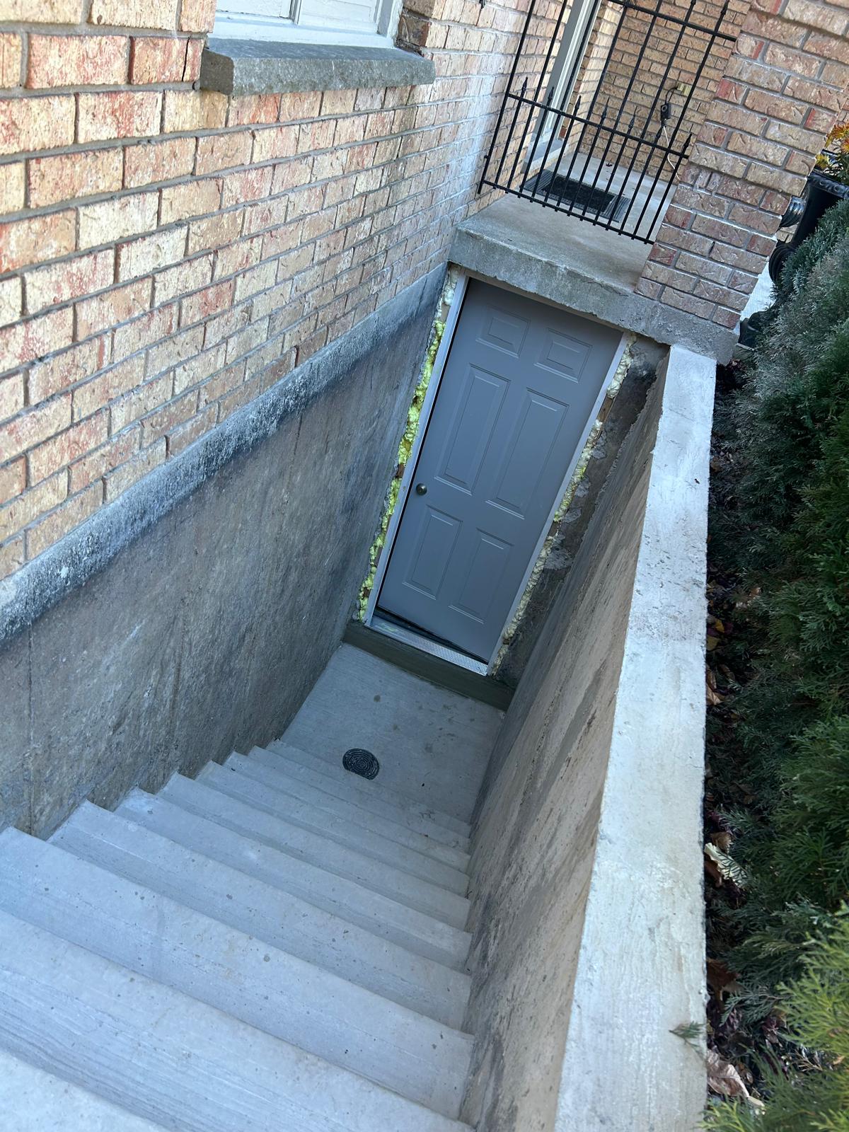 Basement walkout concrete