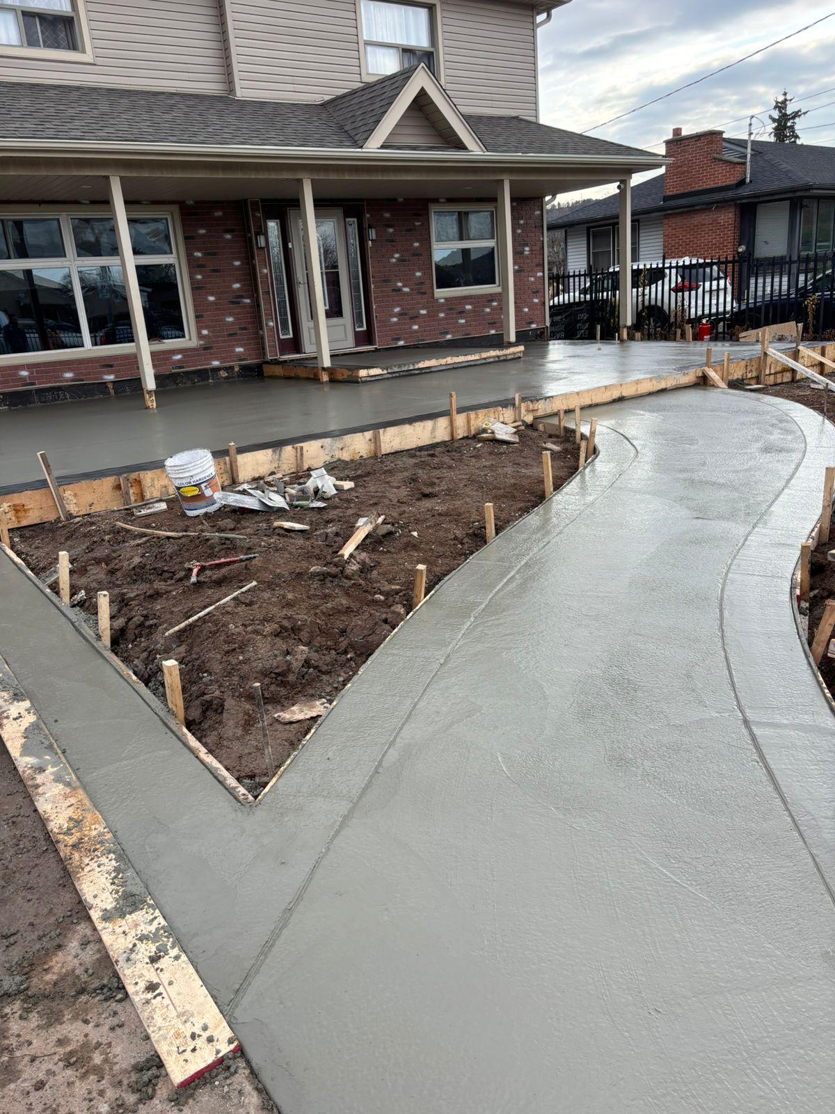 Concrete patio