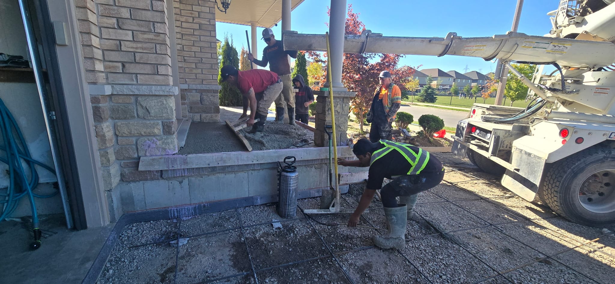 Concrete pour porch