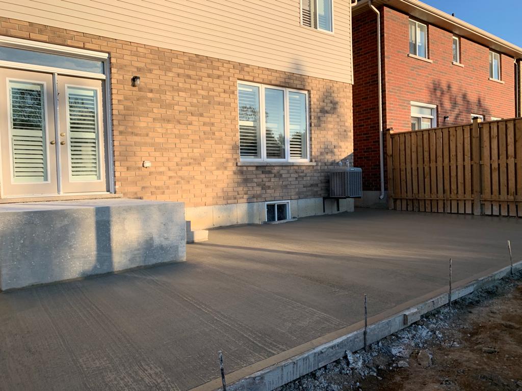 Regular concrete patio