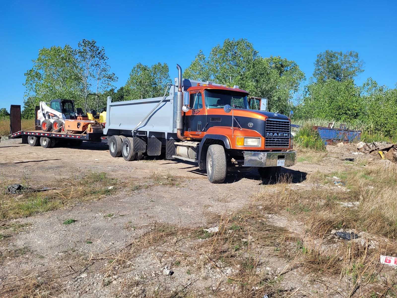 Mack truck and trailer
