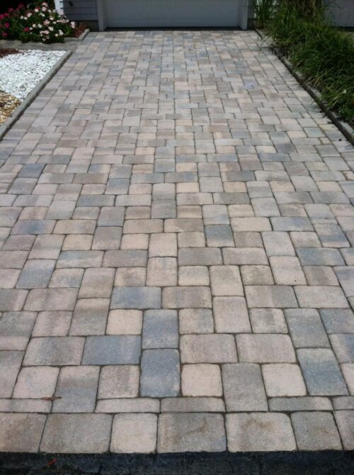 Pavers after pressure washing Hamilton